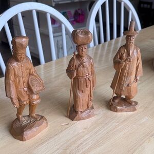 Handcrafted Wooden Sculpture Set
